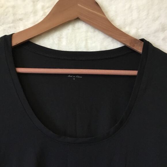 BCBGMaxAzria Black Scoop Neck Long-Sleeve Top - Picture 3 of 12